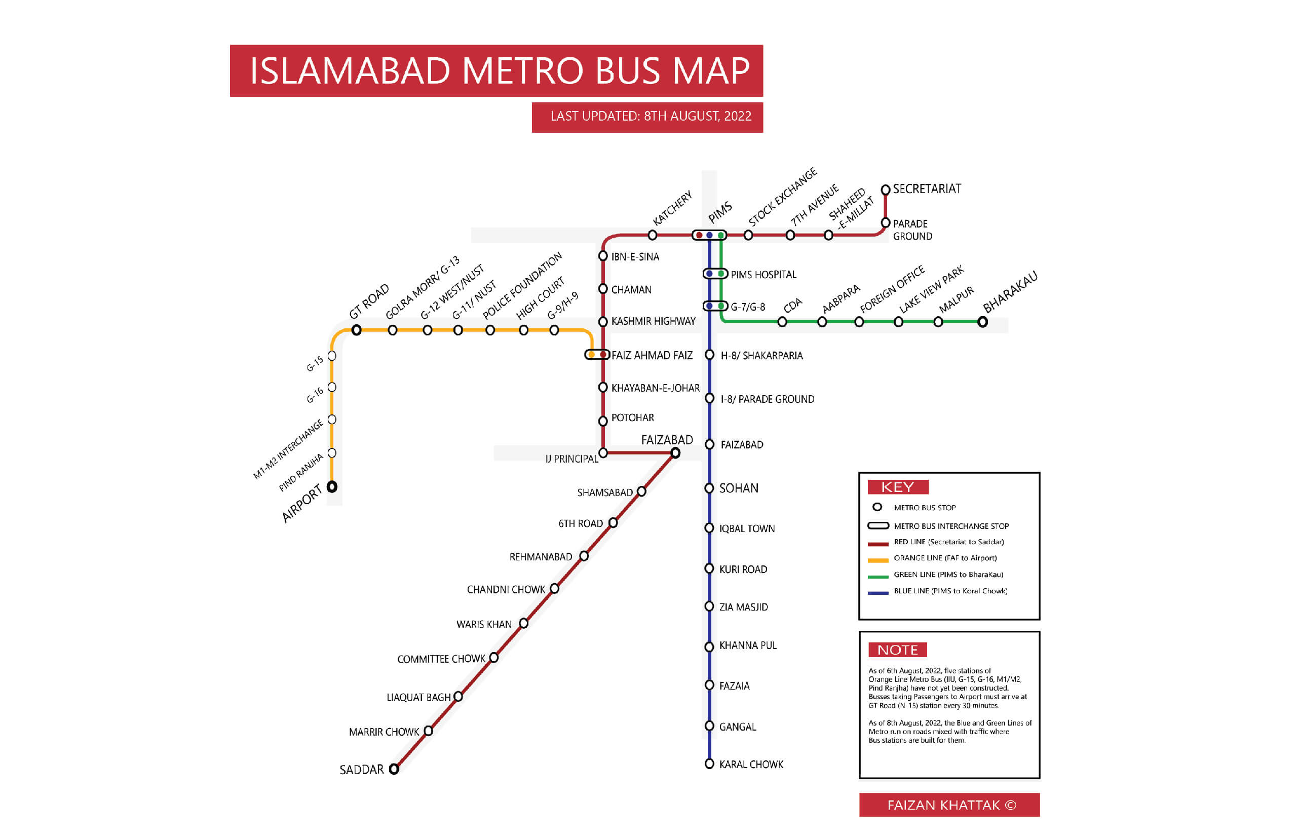 Islamabad Metro Map