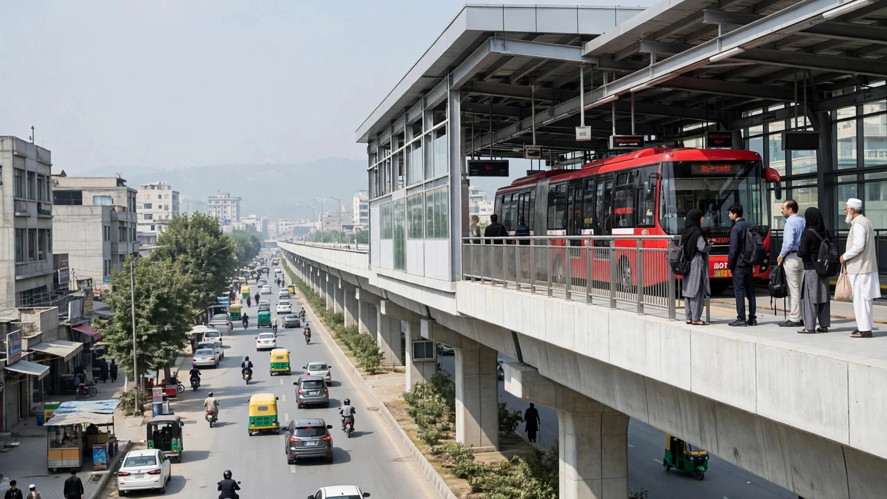 Liaquat Bagh Metro Station Rawalpindi metro bus